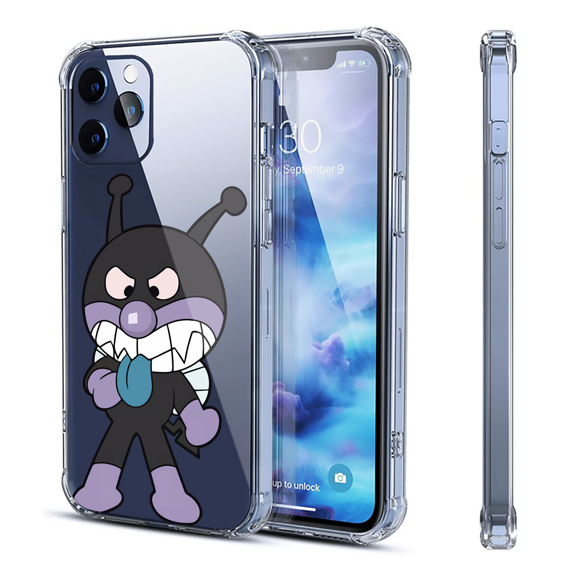 （画像用） アンパンマン Anpanman 【iPhone 12シリーズ対応】透明スマホケース（クリアソフトケース）